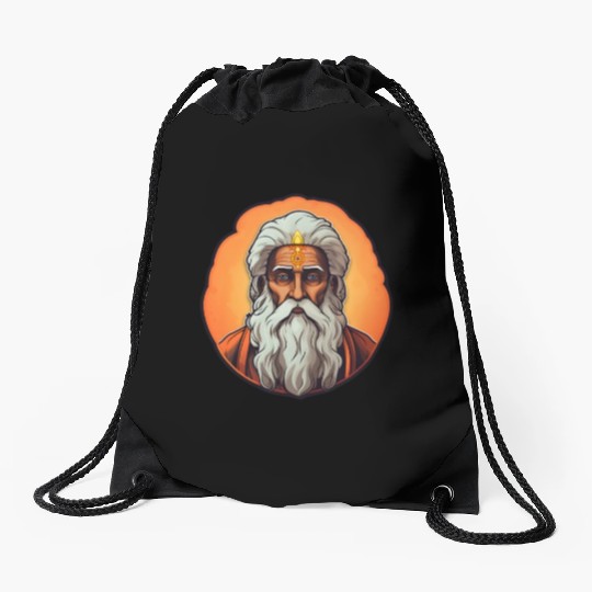 Guru Spiritual Buddhism Drawstring Bags