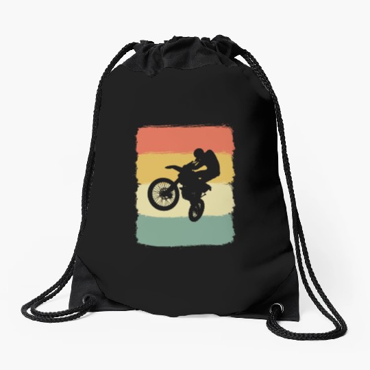 Motorcross Dirt Bike Motorcyclist Or Racer Gift Drawstring Bags