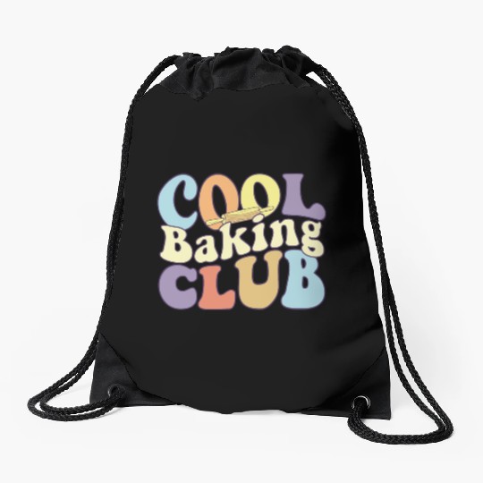 Cool Baking Club Baker Team Pastry Chef Squad Drawstring Bags