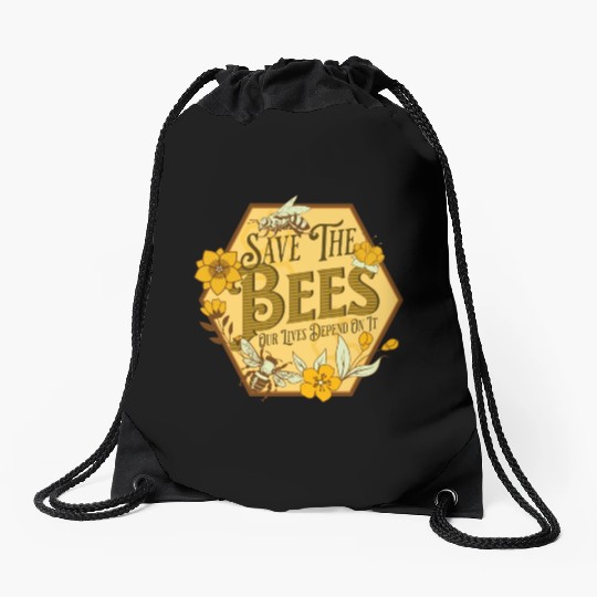 Honey Bee Beekeeping Save The Bees Drawstring Bags