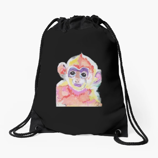Monkey Animati Painting Design Drawstring Bags