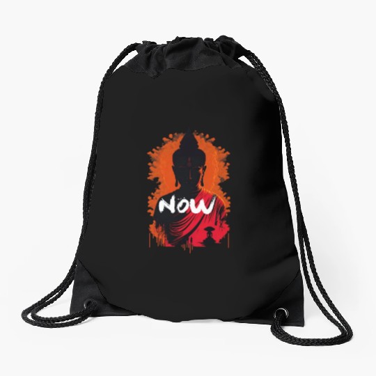 Now Buddha Drawstring Bags