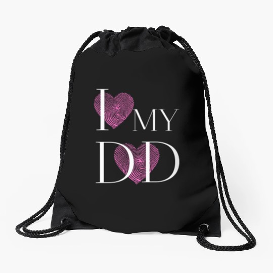 I love my Dad Drawstring Bags