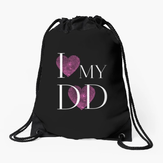 I love my Dad Drawstring Bags