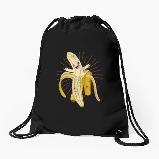 Banana lover fruit gift cute banana Drawstring Bags