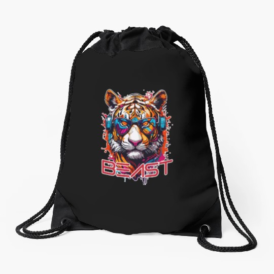 Beast Tiger2 Drawstring Bags