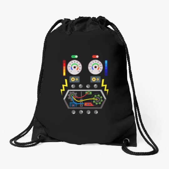 Robot Halloween Robot Drawstring Bags