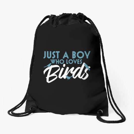 Bird Budgie Boy Avian Love Robin Heron Hummingbird Drawstring Bags