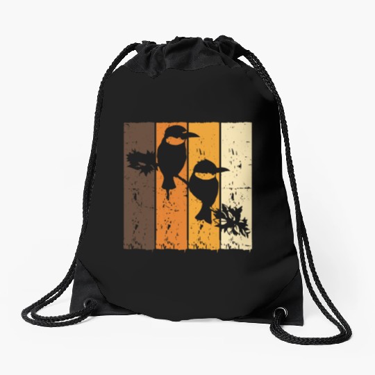 Birds Art Budgie Sparrow Canary Parrot Hummingbird Drawstring Bags