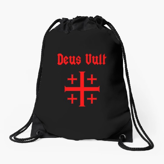 Jerusalem Cross Crus Emblem Knights Templar Drawstring Bags