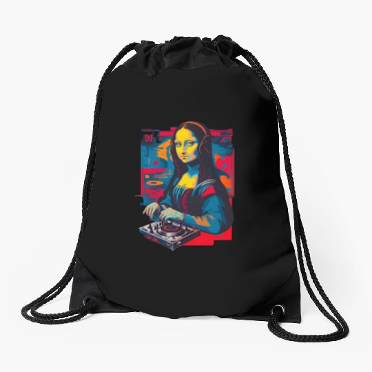 Dj Mona Lisa Drawstring Bags