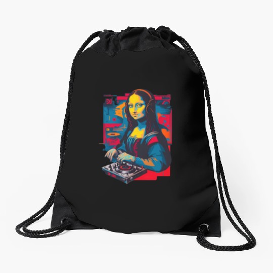 Dj Mona Lisa Drawstring Bags