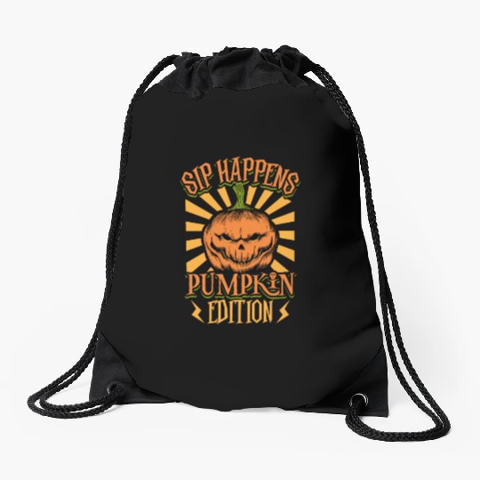 Scary Pumpkin Halloween Costume Autumn Fall Gift Drawstring Bags