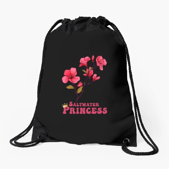 surfer girl Bougainvillea flower Drawstring Bags