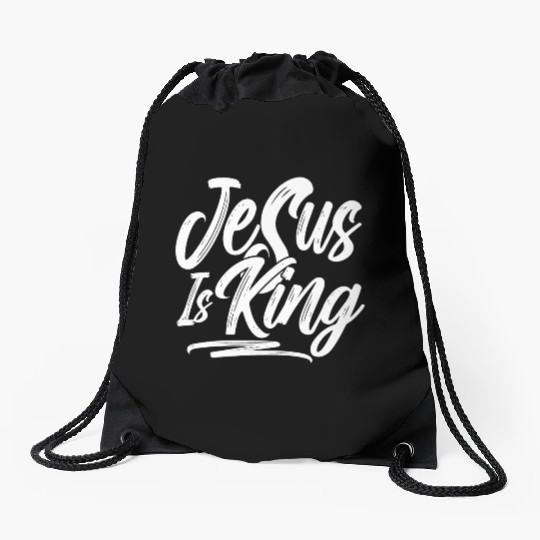 Jesus Is King Love Jesus Christian Christmas Drawstring Bags