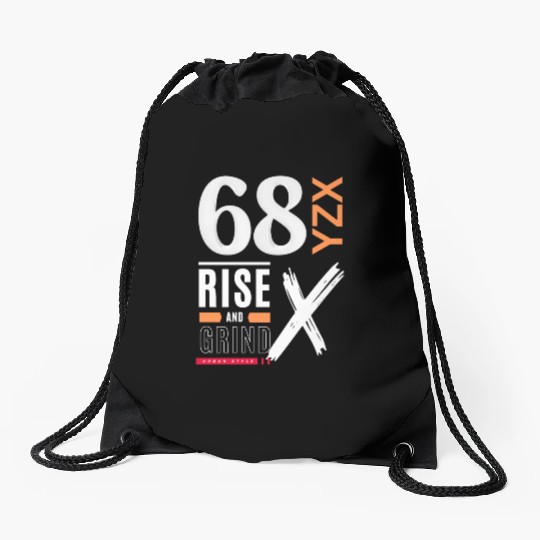 Rise and grind urban style Drawstring Bags