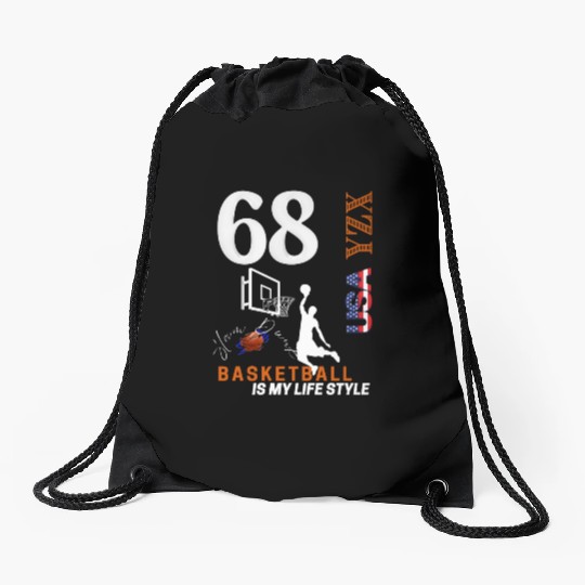 Basketball is my lifestyle Drawstring Bags