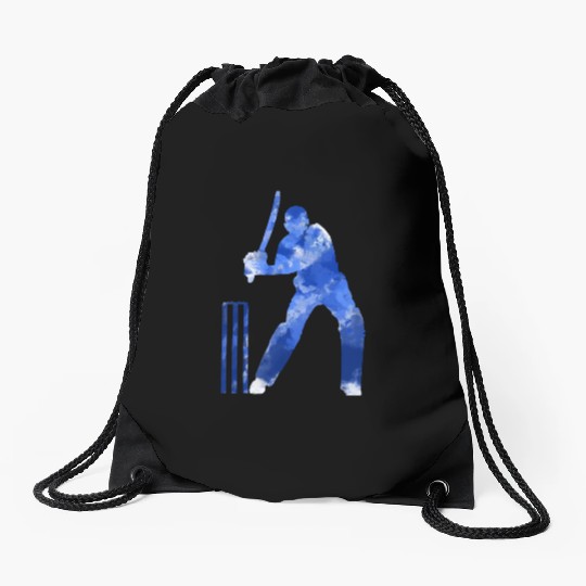 Cricket Batsman, County World One Day - I Love It Drawstring Bags