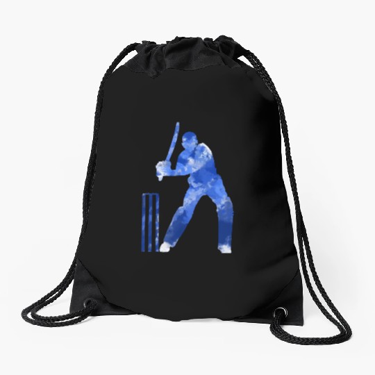 Cricket Batsman, County World One Day - I Love It Drawstring Bags