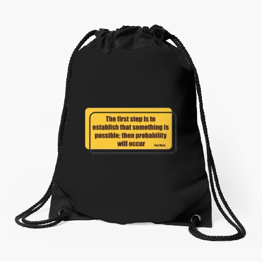 Elon Musk probability will occur 2 Drawstring Bags