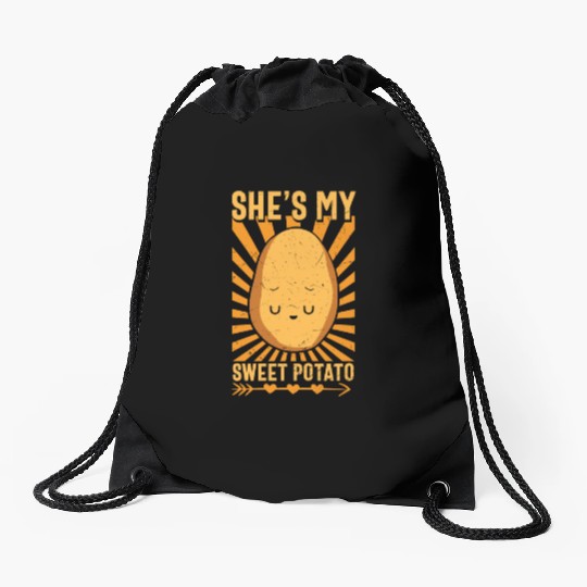 She s My Sweet Potato Funny Matching Halloween Drawstring Bags