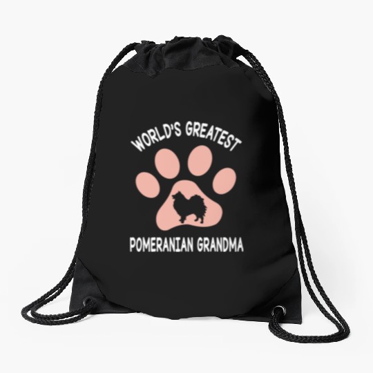 T7tee Happy Mother Day Pomeranian Dog Lover Drawstring Bags