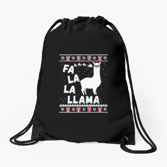Llama Ugly Drawstring Bags
