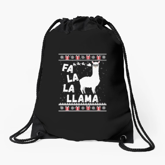Llama Ugly Drawstring Bags