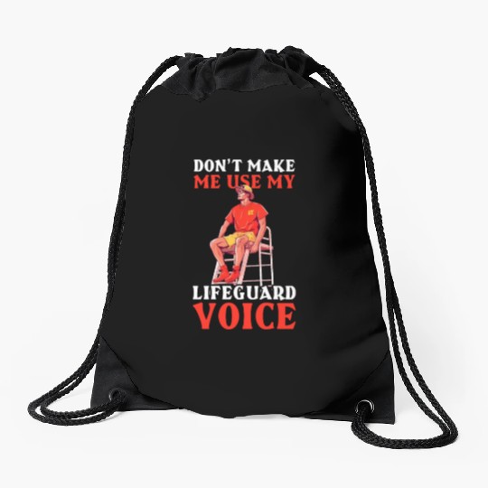 Lifeguard Use My Lifeguard Voice Drawstring Bags
