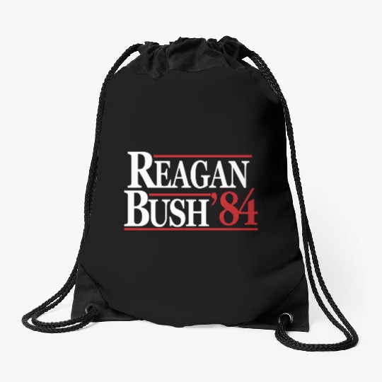 Reagan Bush 1984 V2 Drawstring Bags