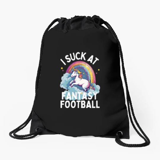 I Suck at Fantasy Football Drawstring Bags
