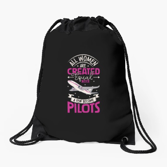 Pilot Aviation Airplane Airline Future Pilots Drawstring Bags