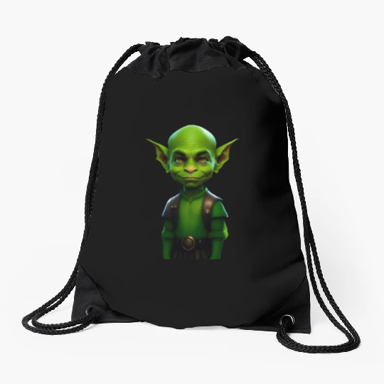 Green Goblin Rascal Embrace the Mischief Drawstring Bags
