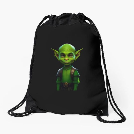 Green Goblin Rascal Embrace the Mischief Drawstring Bags