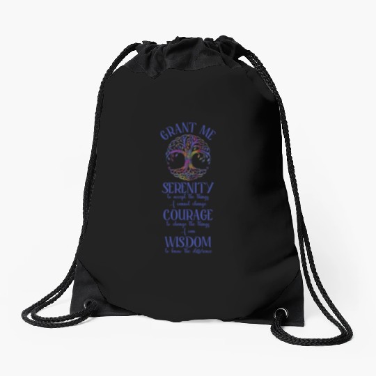 Serenity Prayer with Tree of Life Drawstring Bags