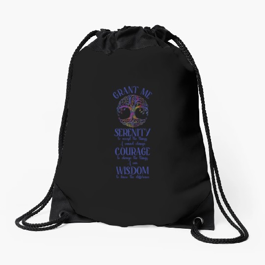 Serenity Prayer with Tree of Life Drawstring Bags