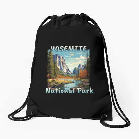 USA Yosemite National Park Sierra Nevada Colorful Drawstring Bags