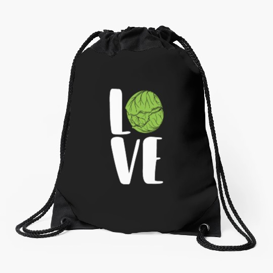 Vegan Vegetable Love Green Organic Fresh Produce Drawstring Bags