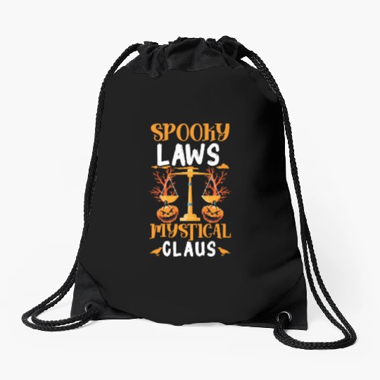Spooky Laws Mystical Clause Scary Lawyer Halloween Drawstring Bags