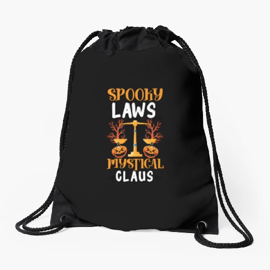 Spooky Laws Mystical Clause Scary Lawyer Halloween Drawstring Bags