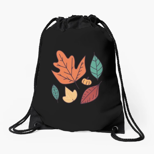 Fall Leaves Embrace the Beauty of Autumn Drawstring Bags