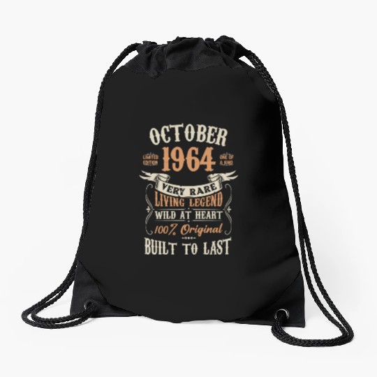 October 1964 Birthday Surprise Drawstring Bags