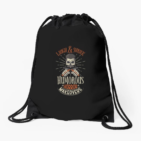 Horror Barber Spooky Hairdresser Hairstylist Hair Drawstring Bags
