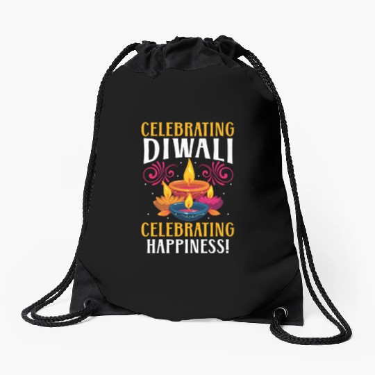 Happy Diwali Diwali Festival Indian Hindu Hinduism Drawstring Bags