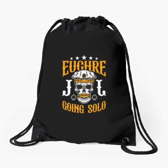 Euchre Going Solo Board Game Loves Playing Cards Drawstring Bags