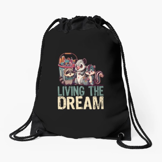 Living The Dream - Cute Anime Kawaii Japanese Love Drawstring Bags