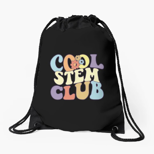 Cool STEM Club I Love Math Proud Stem Teacher Drawstring Bags