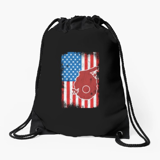 Patriotic US Beekeeper Drawstring Bags