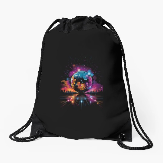 Disco Ball Party Drawstring Bags