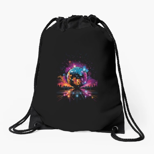 Disco Ball Party Drawstring Bags